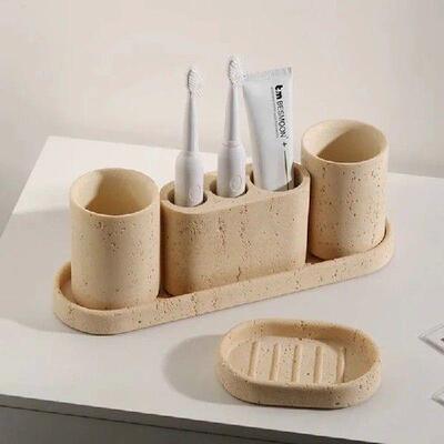 Minimalism Bathroom Accessories Sets Sandstone Bathroom
