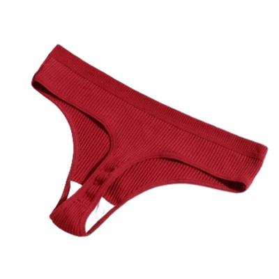 Women Cotton Thongs Panties Red M L XL XXL Plus Size Female