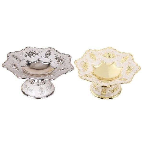 Snacks Serving Plate Dessert Storage Tray Fruit Plate Alloy