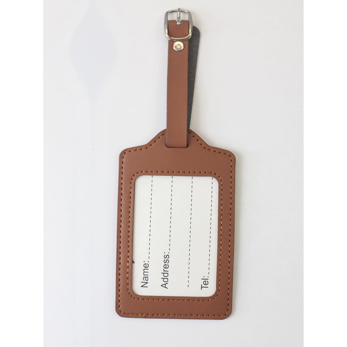 PU Leather Suitcase Luggage Tag Label Bag Pendant Handbag Po