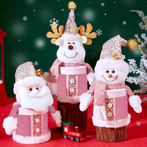 Christmas candy jar, Christmas Eve box, gift, double bag