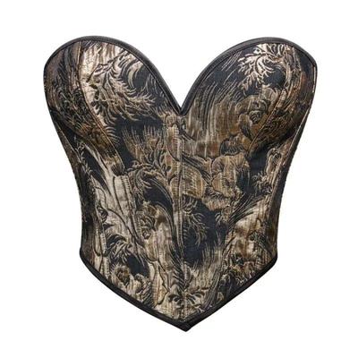 Fashion Women Vintage Corset Crop Top Sexy Overbust Bustier
