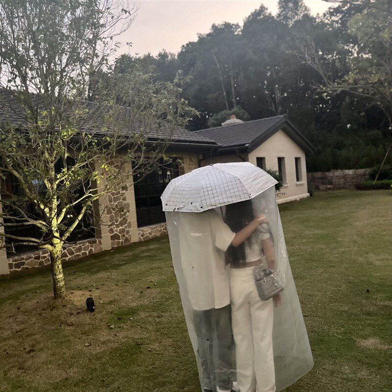 懒人伞雨衣一体伞全身防水显眼罩全包围避雨季神器封闭防晒遮阳伞