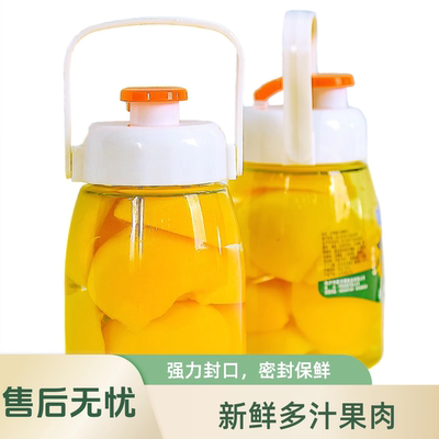 黄桃罐头水果罐头666克1瓶装大肚杯新鲜黄桃梨桔子什锦多口味零食