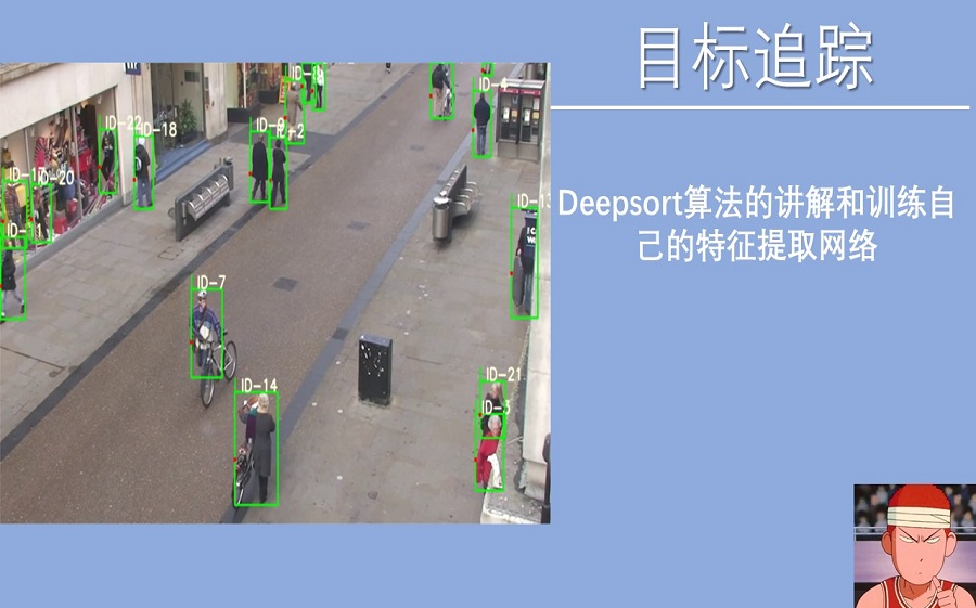 目标追踪--deepsort算法的讲解和训练自己的特征提取网络课程源码