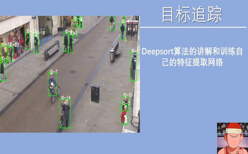 目标追踪--deepsort算法的讲解和训练自己的特征提取网络课程源码