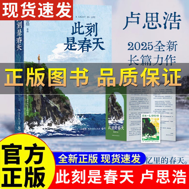 正版保证随书赠送赠品】 卢思浩2025重磅新书 此刻是春天 沉淀四年后又一长篇力作 你的一生永远拥有专属于自己的颜色 卢思浩的书