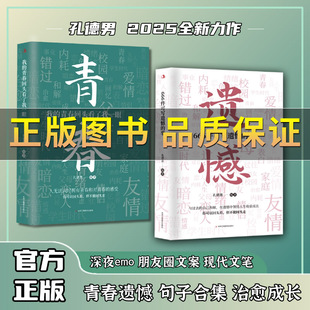我 青春回头看了我一眼 事 正版 句子文案治愈成长遗憾文案 666件可写遗憾 保证 青春治愈成长遗憾句子集 抖音 孔德男2025新作