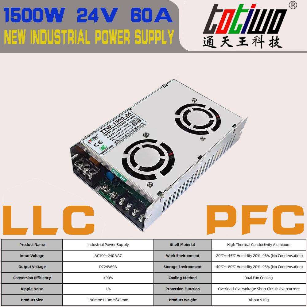 TTW-1500-24开关电源24V28V32V1500W直流电源变压器超薄小体积