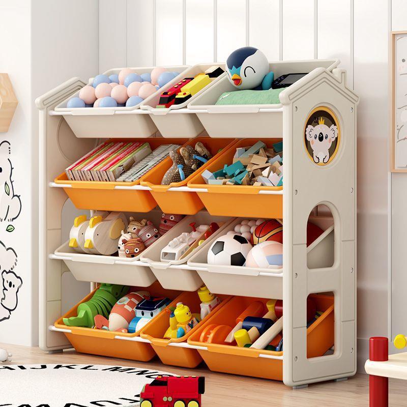 整理架落地多层收纳柜大容量储物箱儿童玩具收纳置物架宝宝收纳架