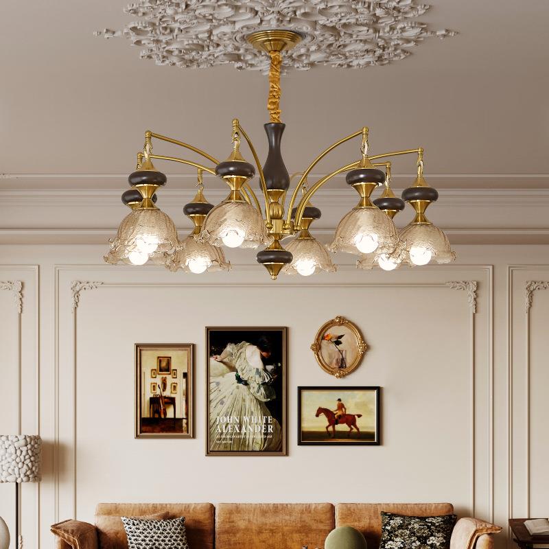 中古吊灯客厅主灯南洋风卧室灯法式复古实木灯卧室餐厅灯设计师灯