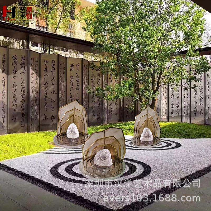 厂家直销酒店大堂售楼处大厅装饰摆件透明树脂雕塑艺术品抽象饰品