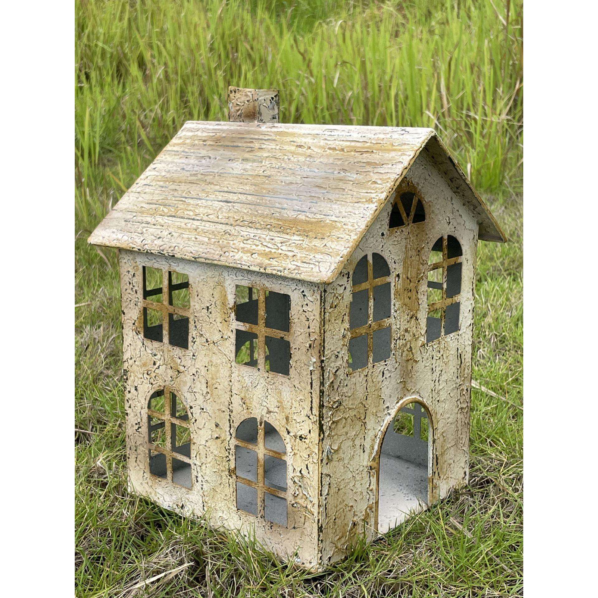 设计师款复古做旧铁艺园艺摆件户外烛台摆件