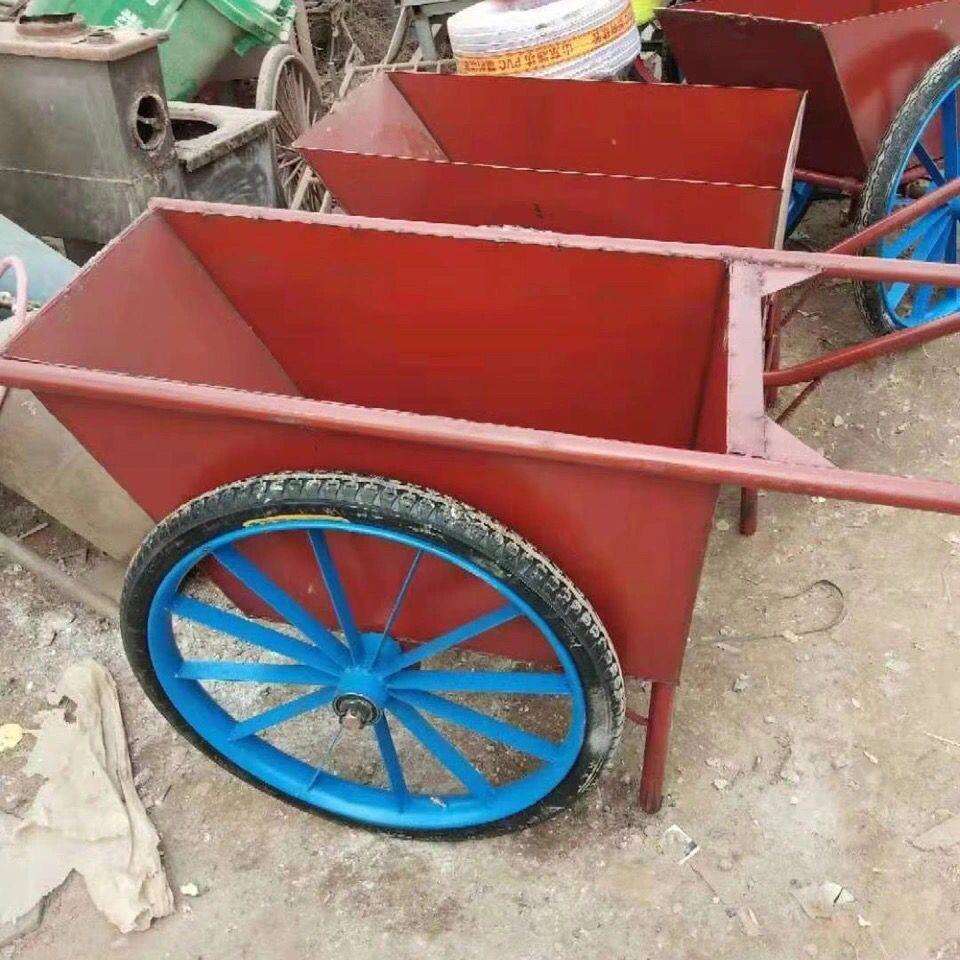 工程劳动手推车灰斗工地人力两轮建筑斗车家用农用垃圾车轮子轮胎