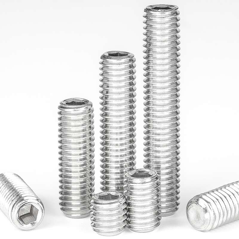 304不锈钢平端机米螺丝套装内六角定位紧定螺钉跨境盒装666PCS