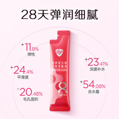 【U先】汤臣倍健yep高光8000mg鱼胶原蛋白肽灌注瓶口服液2袋