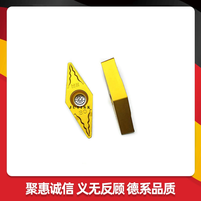 聚义数控 数控刀片 双色涂层VBMT160408-HM WS45G加工钢件 车刀片