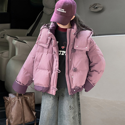 女童冬季加厚羽绒棉服外套超好看