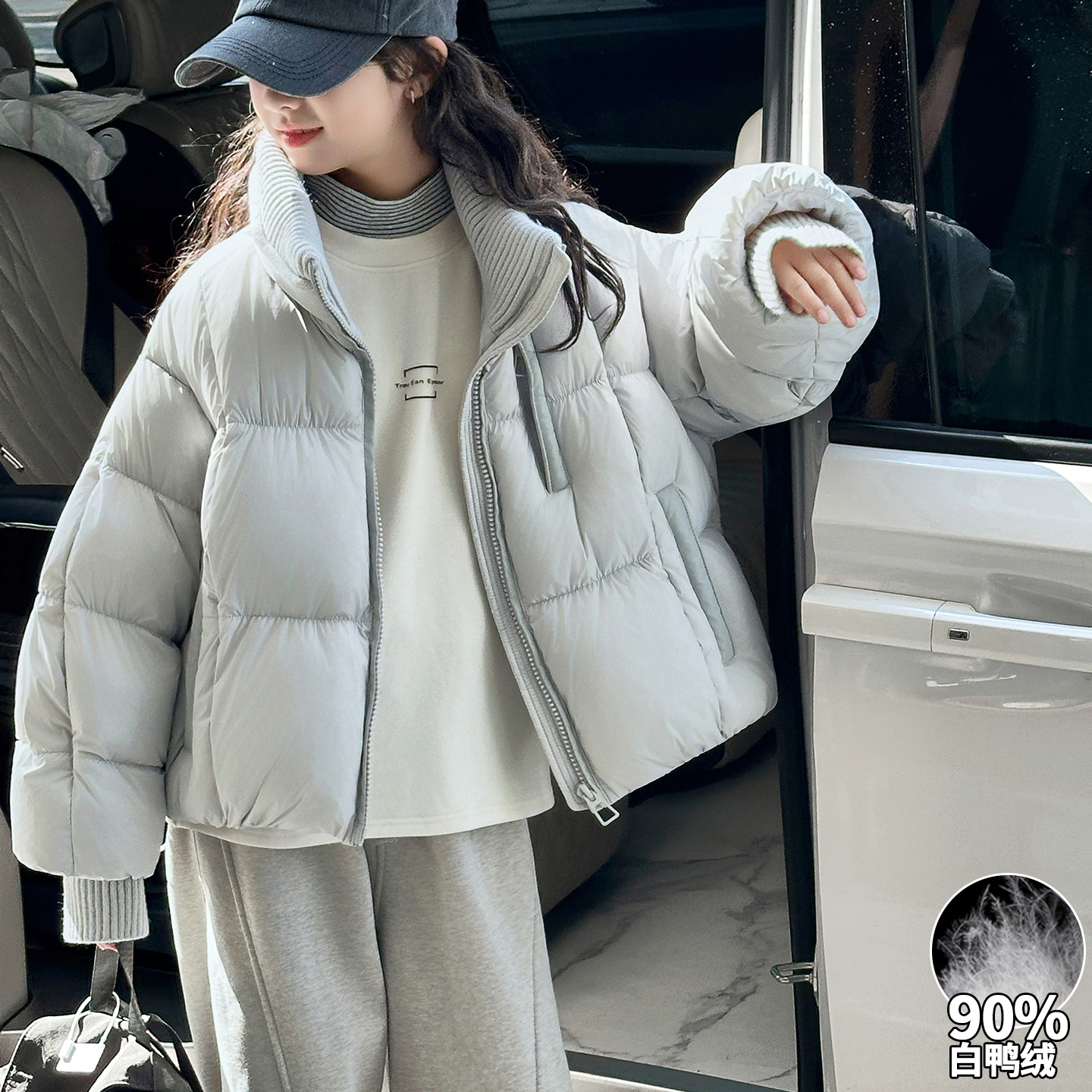 女童冬季加厚羽绒服外套洋气时髦