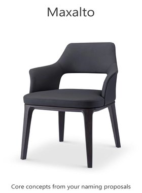 慕兰卡 M°naca 意式极简全真皮餐椅现代别墅平层餐厅设计师轻奢