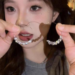 冷淡风轻奢感独特百搭精致夸张耳钉N2932D3 圈圈耳环女新款