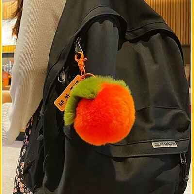柿子吊牌挂饰好事发生吉祥挂链学生通勤背包配饰送女生情侣节日纪