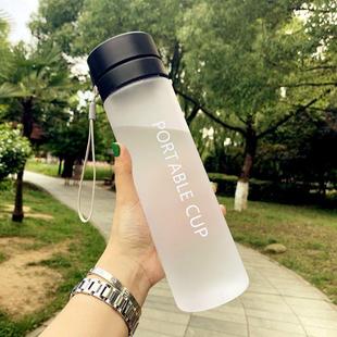 大容量水D1 高颜值ins耐摔耐热运动塑料水杯男女提绳便携简约韩版