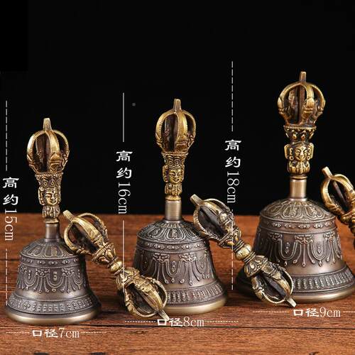 尼泊尔手工铜铃风铃小铃铛寺庙阳台屋檐民宿挂饰门饰藏寺风铃挂件
