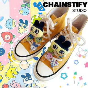 新可爱立体拓麻歌子鞋带扣卡通创意DIY可拆卸鞋花帆布鞋配饰装饰
