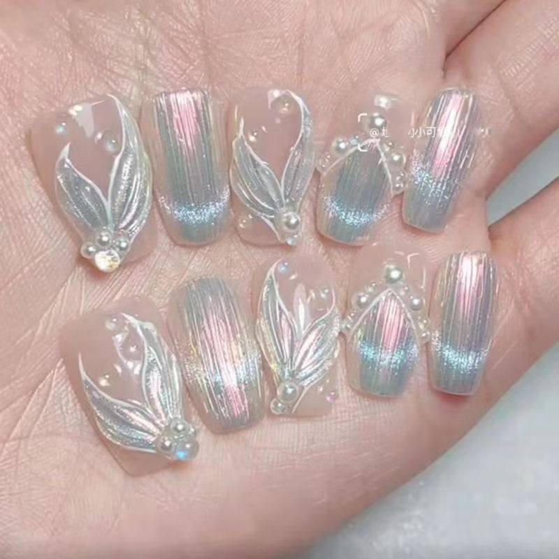 纯手工儿童穿戴甲女童美甲梦幻鱼尾穿戴2025新款人鱼纯手工美甲泡,彩妆/香水/美妆工具,美甲工具,淘宝优惠券,粉丝福利购,淘宝优惠卷