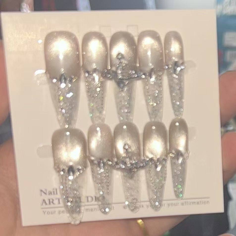 纯手工儿童穿戴甲女童美甲美甲指甲贴片穿戴立体高级猫眼,彩妆/香水/美妆工具,美甲工具,淘宝优惠券,粉丝福利购,淘宝优惠卷