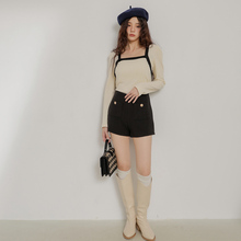 BRNR2025秋冬新款设计师小众轻奢名媛风女高级感气质撞色针织衫