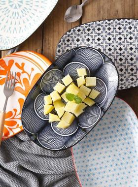 9.5 Japanese Fish Plate Oval Ceramic Sushi Dish