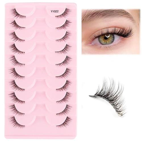 Half Lashes Mink Eyelashes Natural Soft Cat Eye False Eyelas