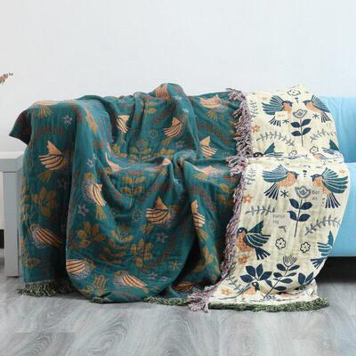 Japanese cotton double-sided sofa cover throw blanket for be