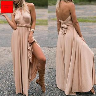 39;s Dress Backless Bandage Long Sexy Women&
