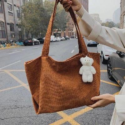 Corduroy Bag Handbags For Women Shoulder Bags Female Soft