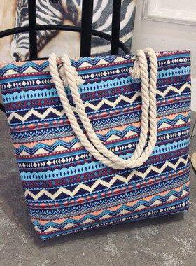 Women Large Capacity Tote Canvas Shoulder Bag Shopping Bag