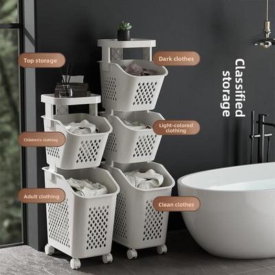 Laundry Multi-layer storage rack Clothes storage basket