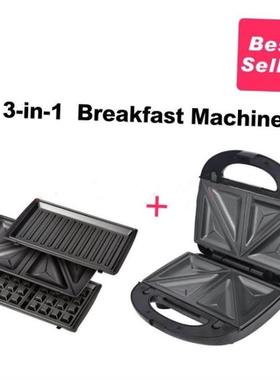 3 in 1 Sandwich Maker Waffle Machine Panini Toaster 220 110v