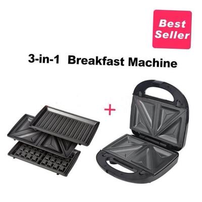 3 in 1 Sandwich Maker Waffle Machine Panini Toaster 220 110v