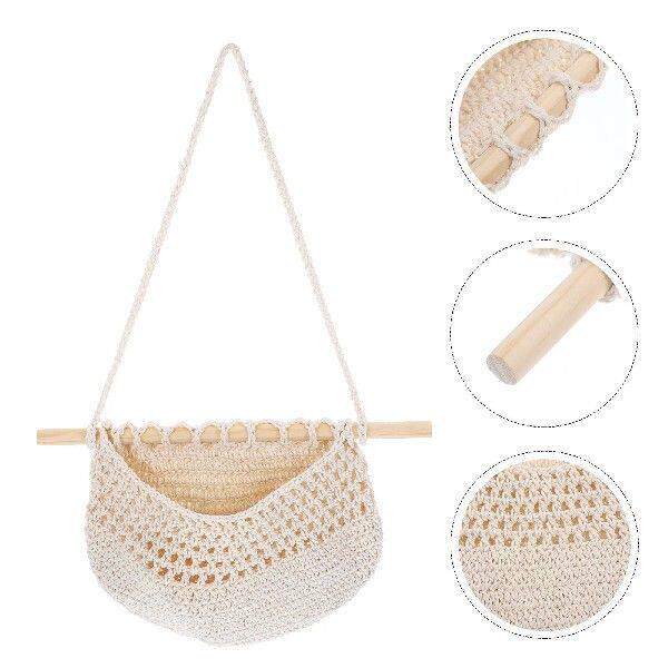 Wall Mounted Fruit Basket Net Bag Home Decor for Kitchen