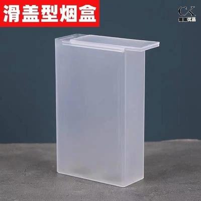 Transparent Plastic Portable Slipcover Cigarette Case 20 Cig
