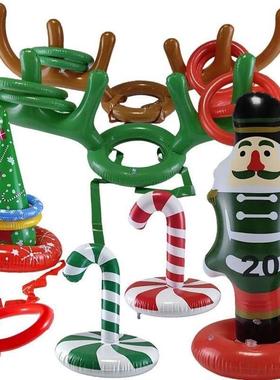 Christmas Games Ring Toss Inflatable Reindeer Antler/Candy