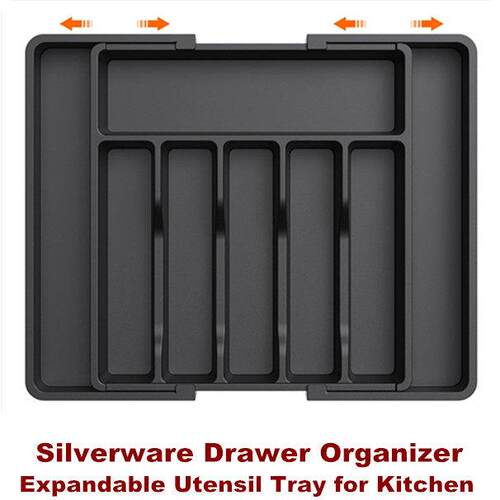 Silverware Drawer Organizer Expandable Utensil Tray Kitchen