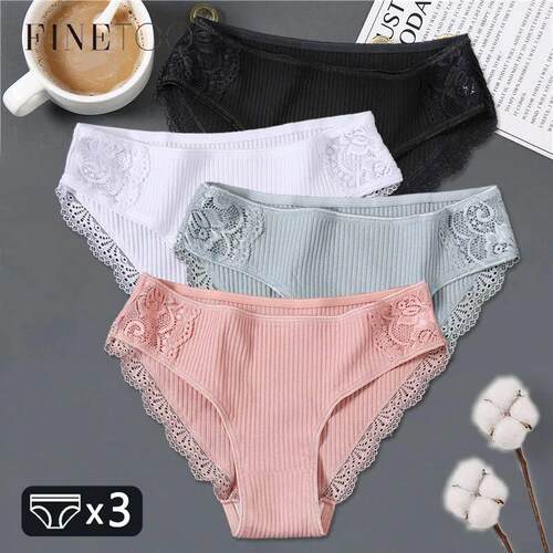 3条/套女式棉质内裤M-2XL低腰内裤