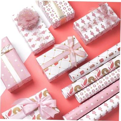 valentine gift wrapper love wrapping paper pink 礼物包装纸
