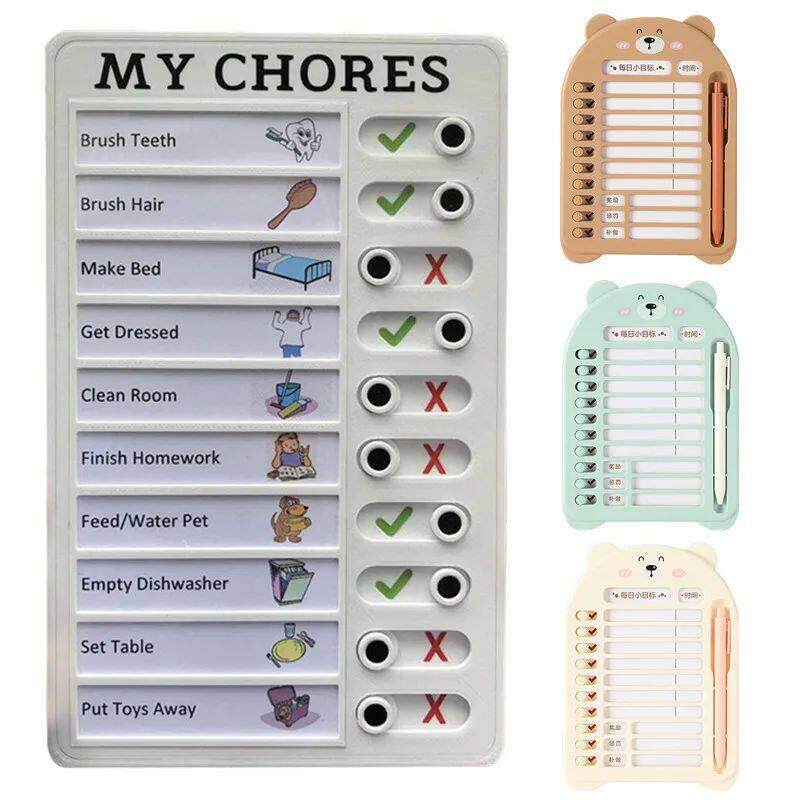 Reusable Chore Chart Planning Board Portable Memo Checklist
