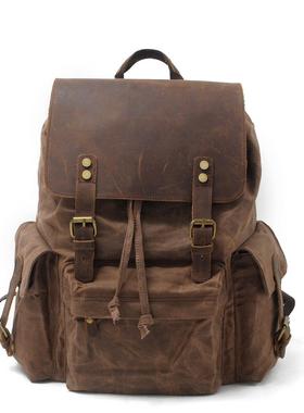 Waterproof wax printed canvas men