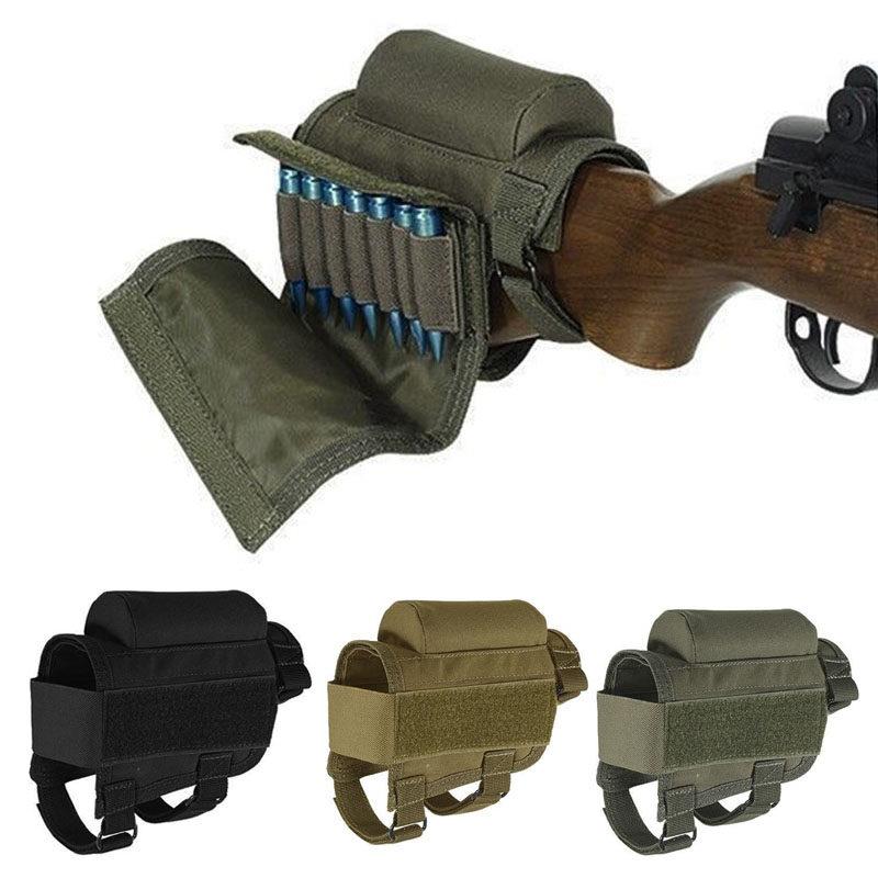 Adjustable Outdoor Tactical Butt Stock Rifle Cheek Rest Pouc